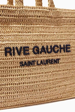 SAINT LAURENT
Rive Gauche Tote Bag in Raffia Crochet