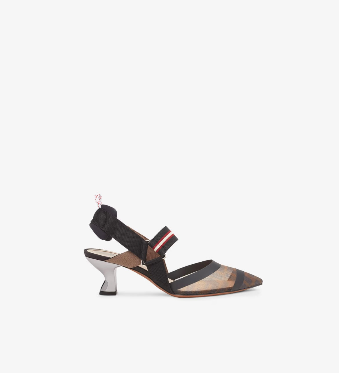 Fendi Multicolour tech mesh medium-heel slingbacks