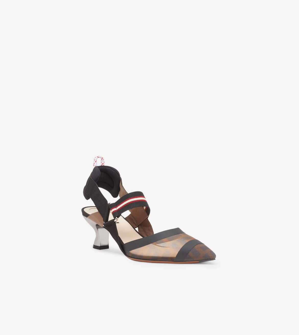 Fendi Multicolour tech mesh medium-heel slingbacks