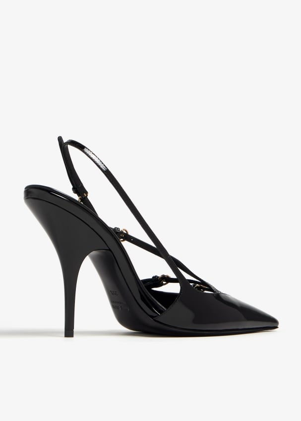 MIU MIU  Buckle Slingback Pumps