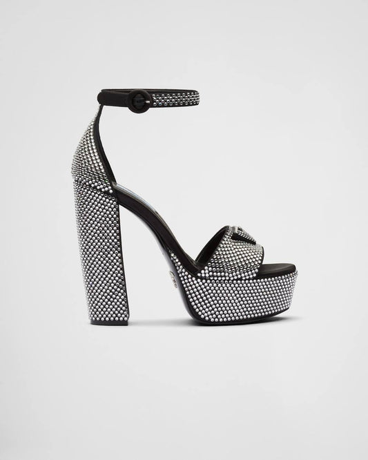 PRADA

Crystal Satin Platform Sandals