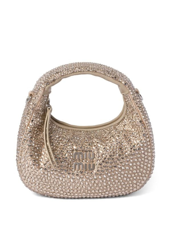 Miu Miu Wander crystal-embellished shoulder bag