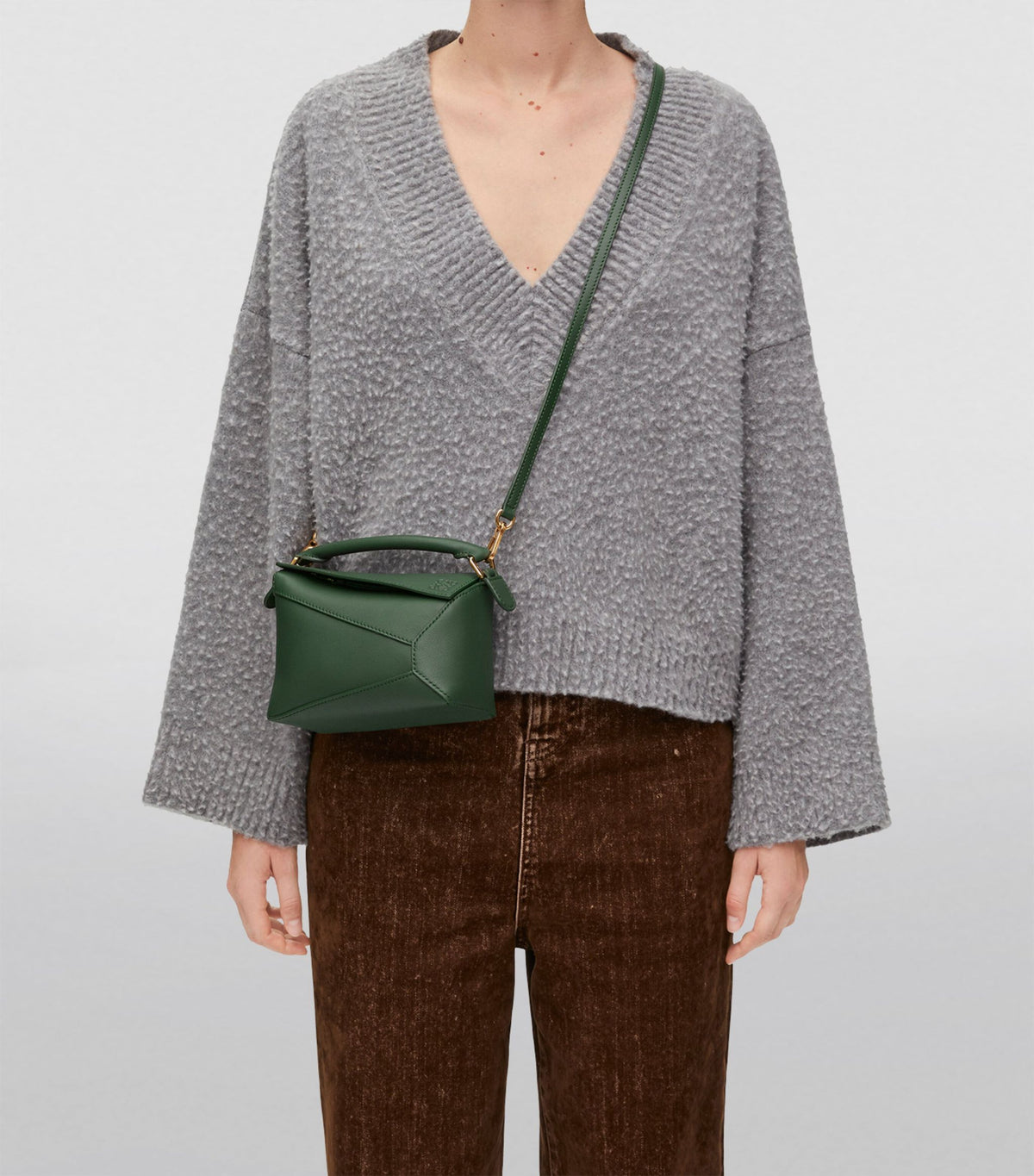 LOEWE Mini Leather Puzzle Edge Top-Handle Bag
