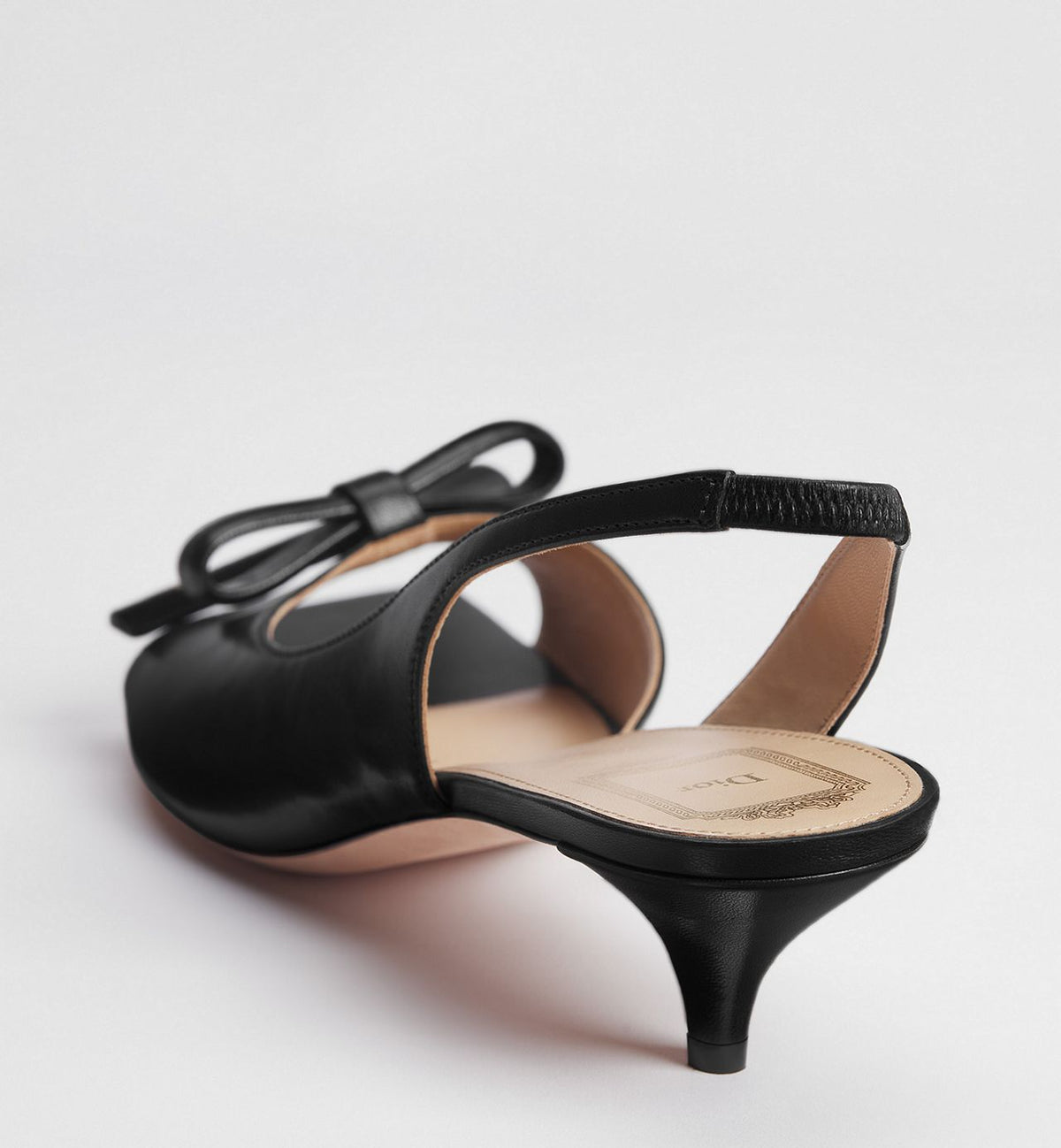 Dior Bow Heeled Slingback Sandal