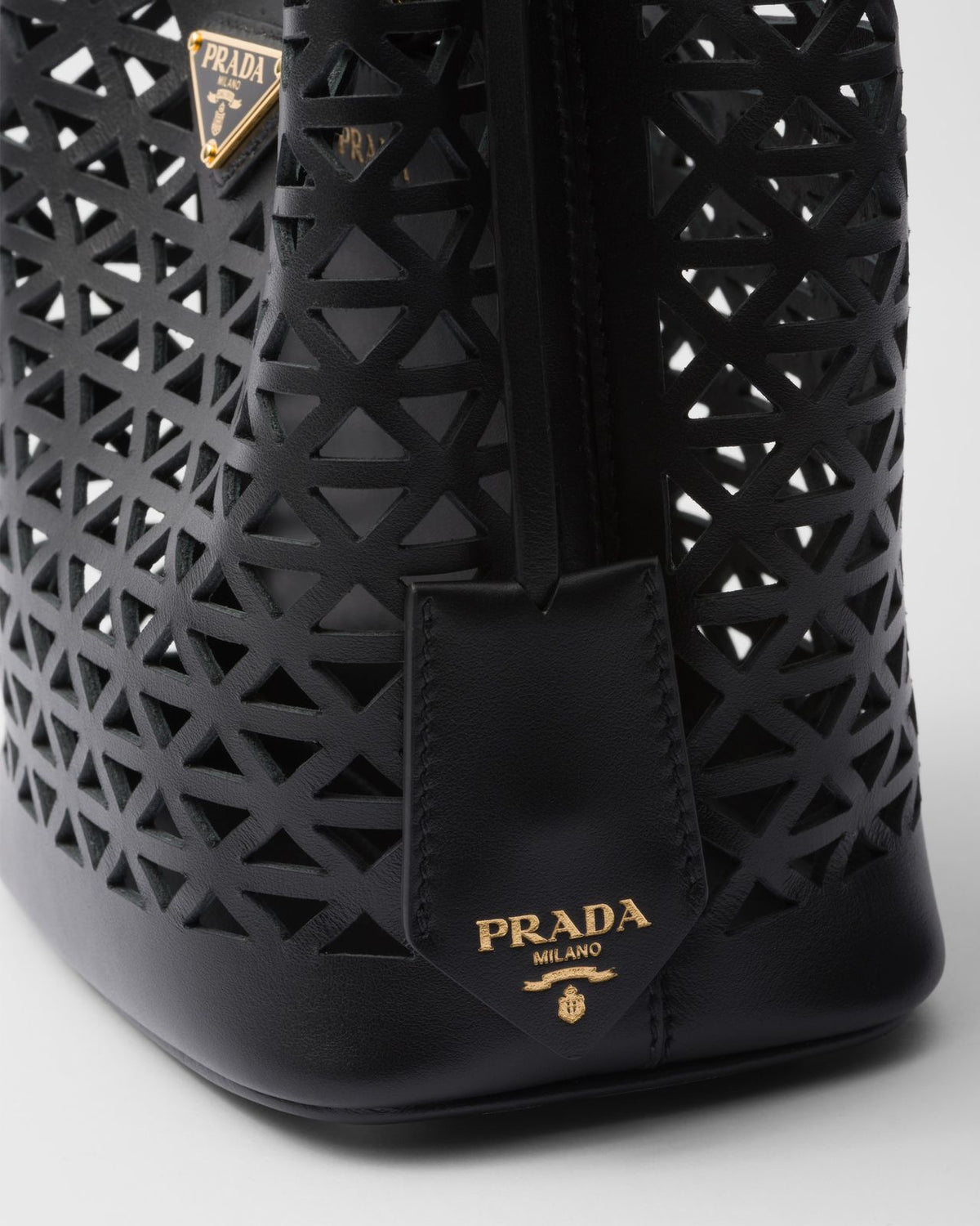 Prada Panier leather mini-bag with cut-out motif