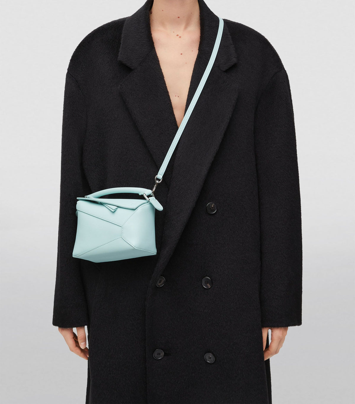 LOEWE
Mini Leather Puzzle Edge Top-Handle Bag
