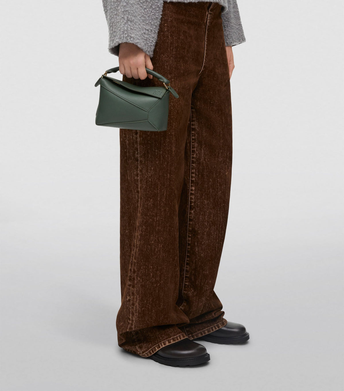 LOEWE Mini Leather Puzzle Edge Top-Handle Bag