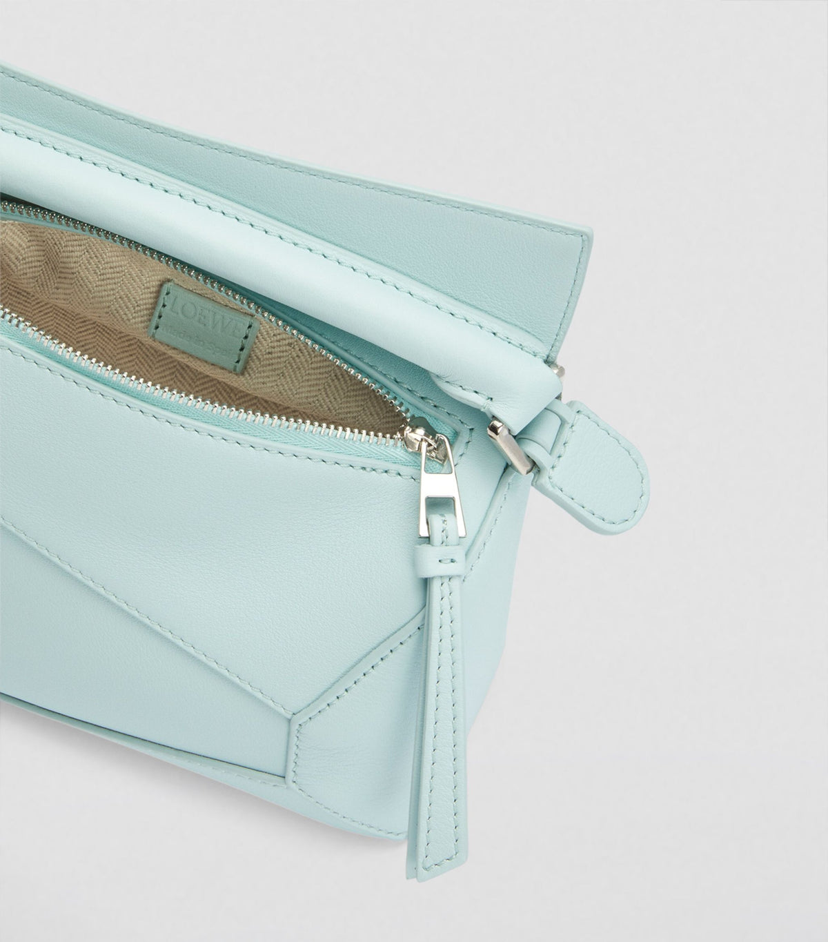 LOEWE
Mini Leather Puzzle Edge Top-Handle Bag