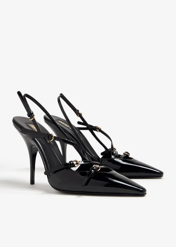 MIU MIU  Buckle Slingback Pumps