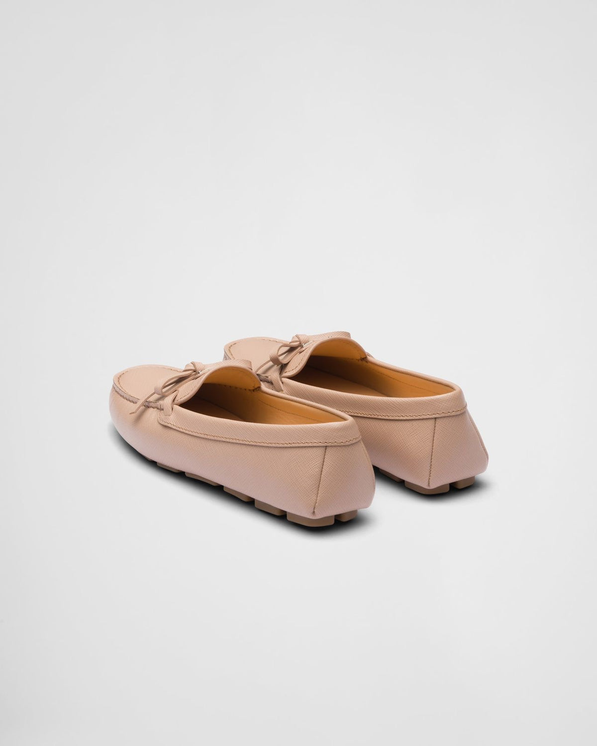 Prada Saffiano leather driving loafers