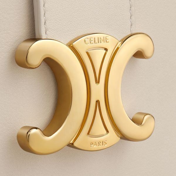 CELINE MINI BUCKET TRIOMPHE IN SMOOTH CALFSKIN LIGHT STONE