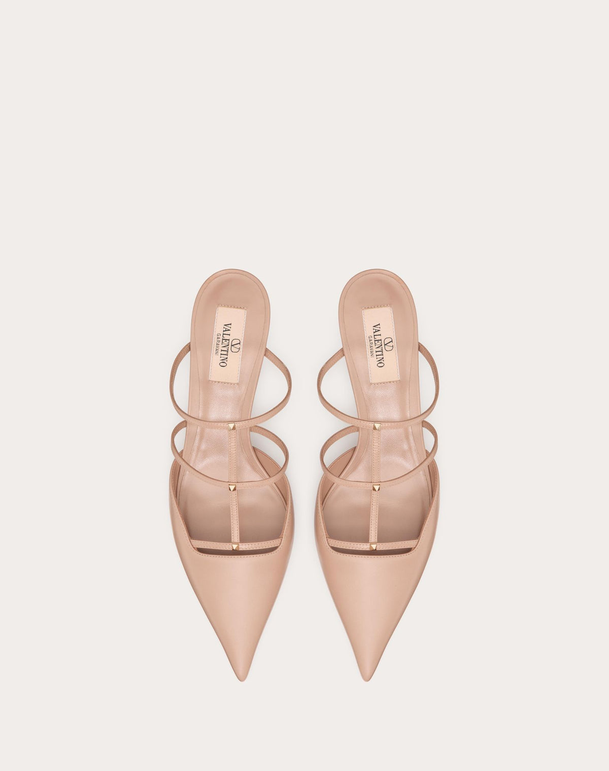 Valentino ROCKSTUD WISPY CALFSKIN MULE 60MM