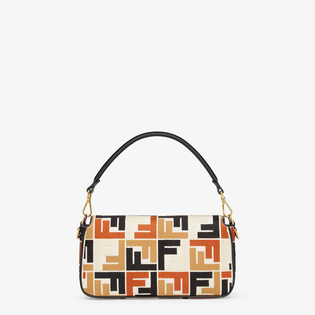 Fendi Baguette Multicolour canvas bag with FF embroidery