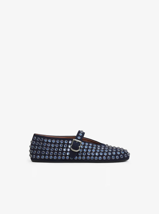 ALAIA STRASS BALLET FLATS