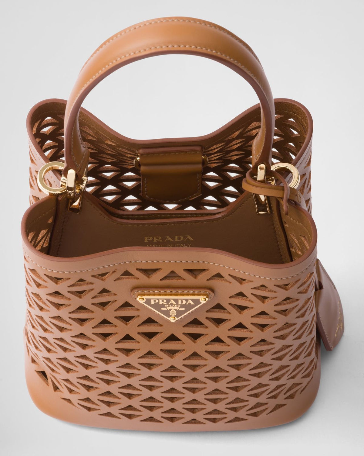 Prada Panier leather mini-bag with cut-out motif