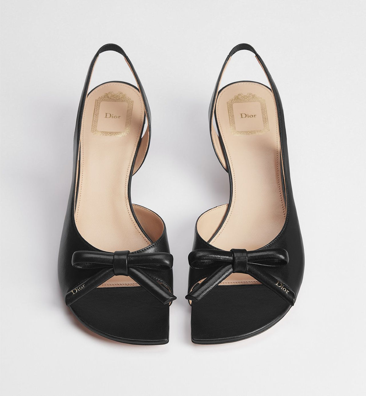 Dior Bow Heeled Slingback Sandal