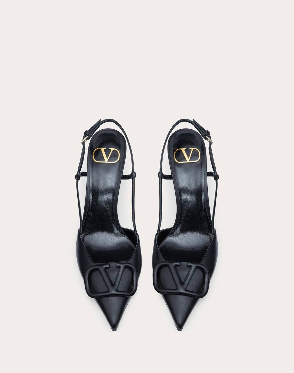 Valentino VLOGO SIGNATURE CALFSKIN SLINGBACK PUMP 80MM