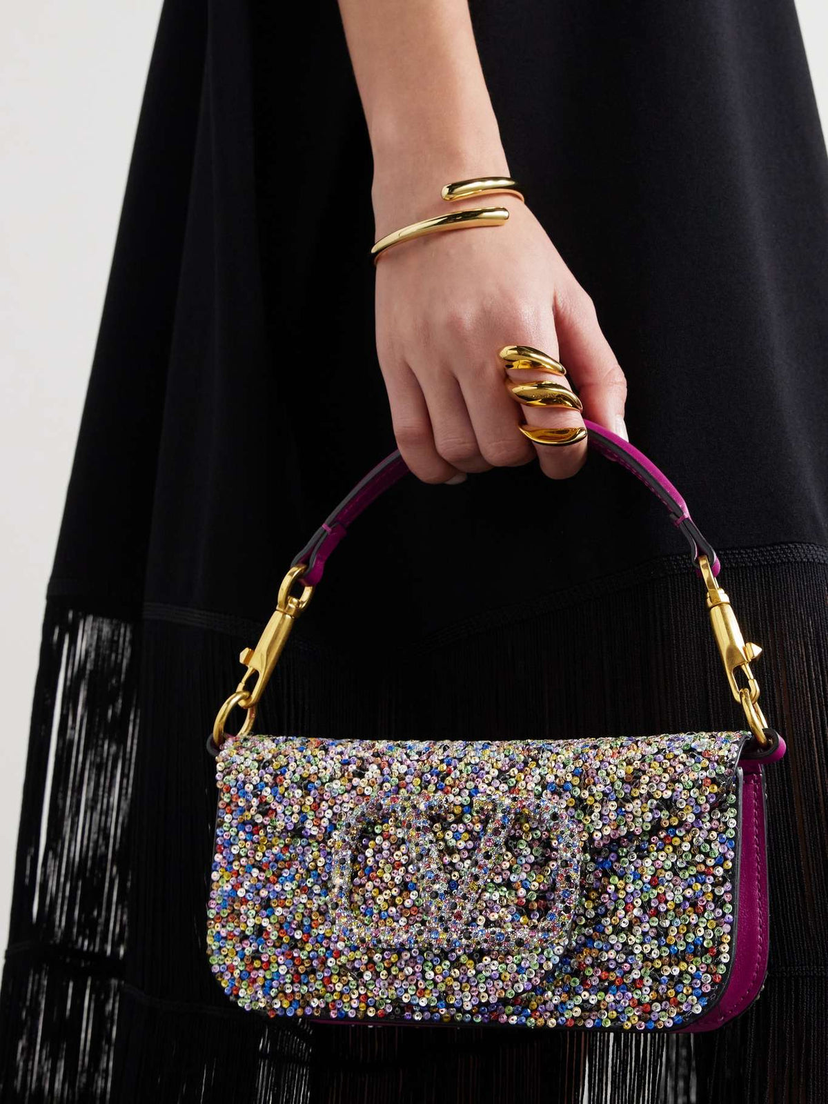 Valentino Garavani
small Locò embellished tote bag