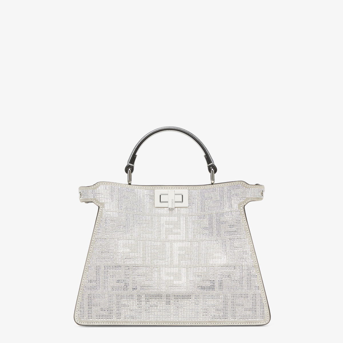 Fendi Peekaboo ISeeU Small
Silver leather bag with crystal FF motif