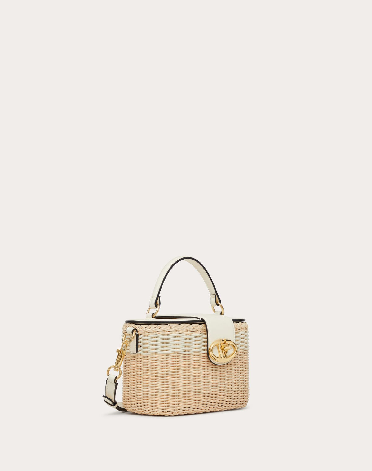 VALENTINO VLOGO SIGNATURE WICKER VANITY BAG
