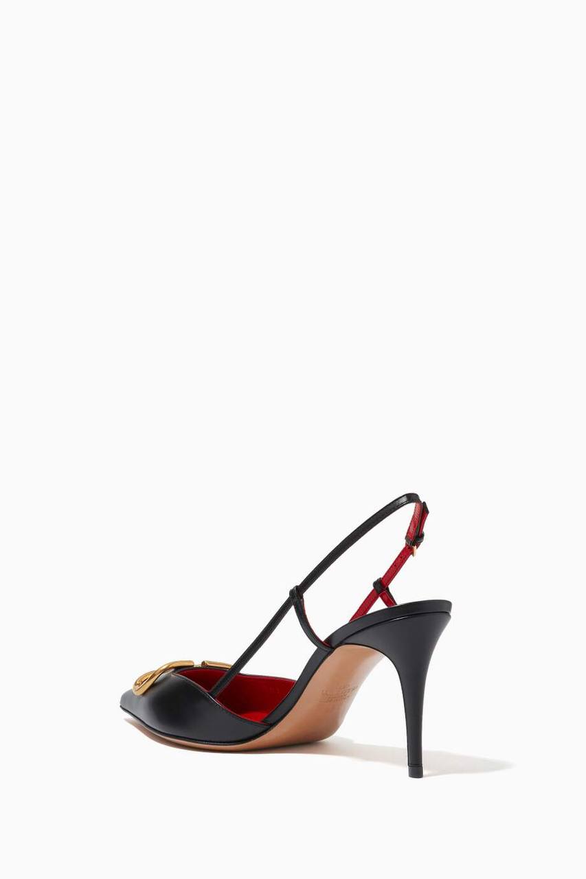 Valentino VLOGO SIGNATURE CALFSKIN SLINGBACK PUMP 80MM