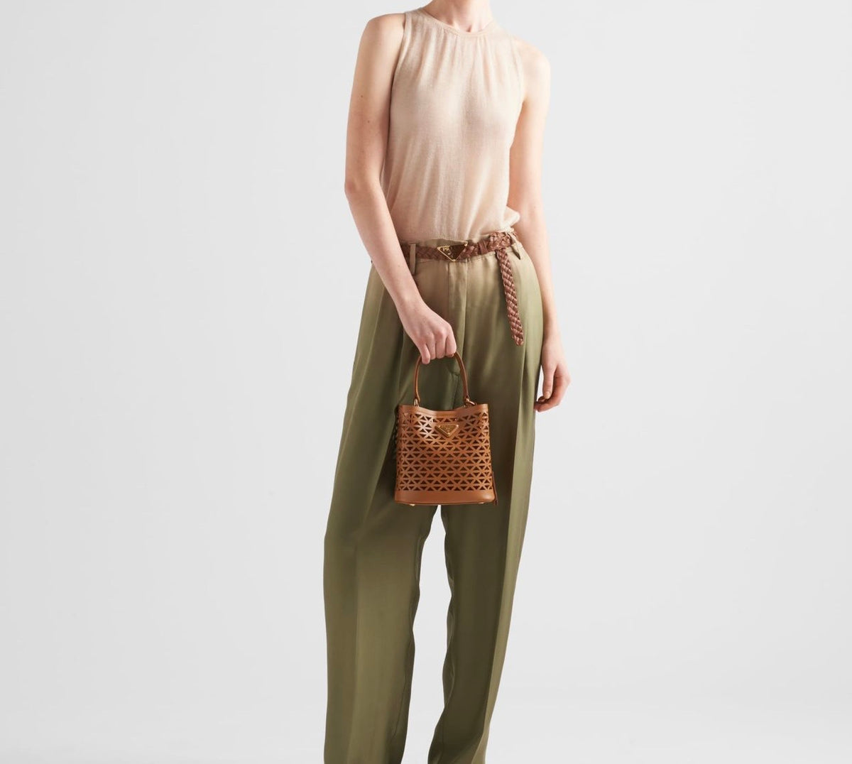 Prada Panier leather mini-bag with cut-out motif