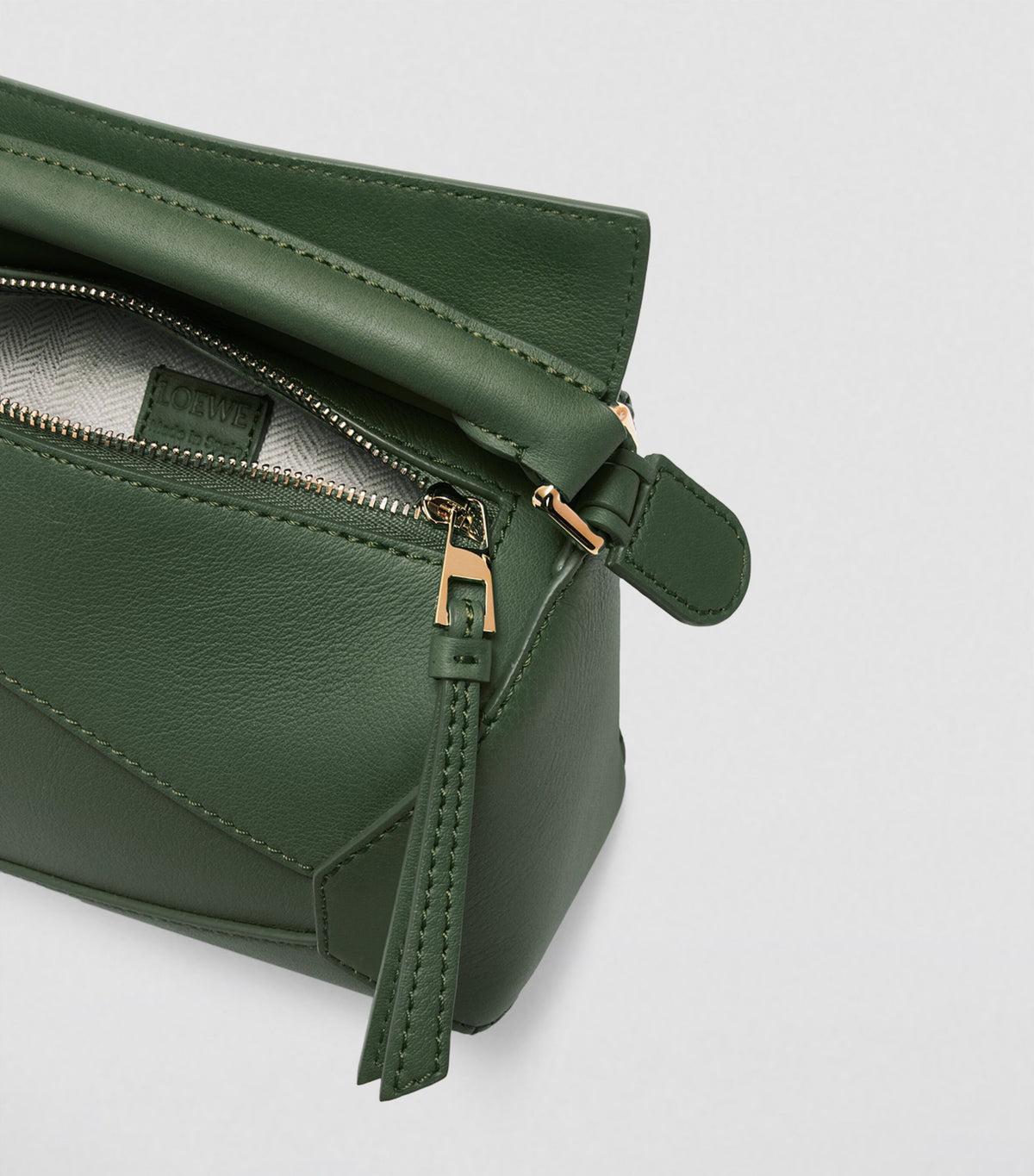 LOEWE Mini Leather Puzzle Edge Top-Handle Bag