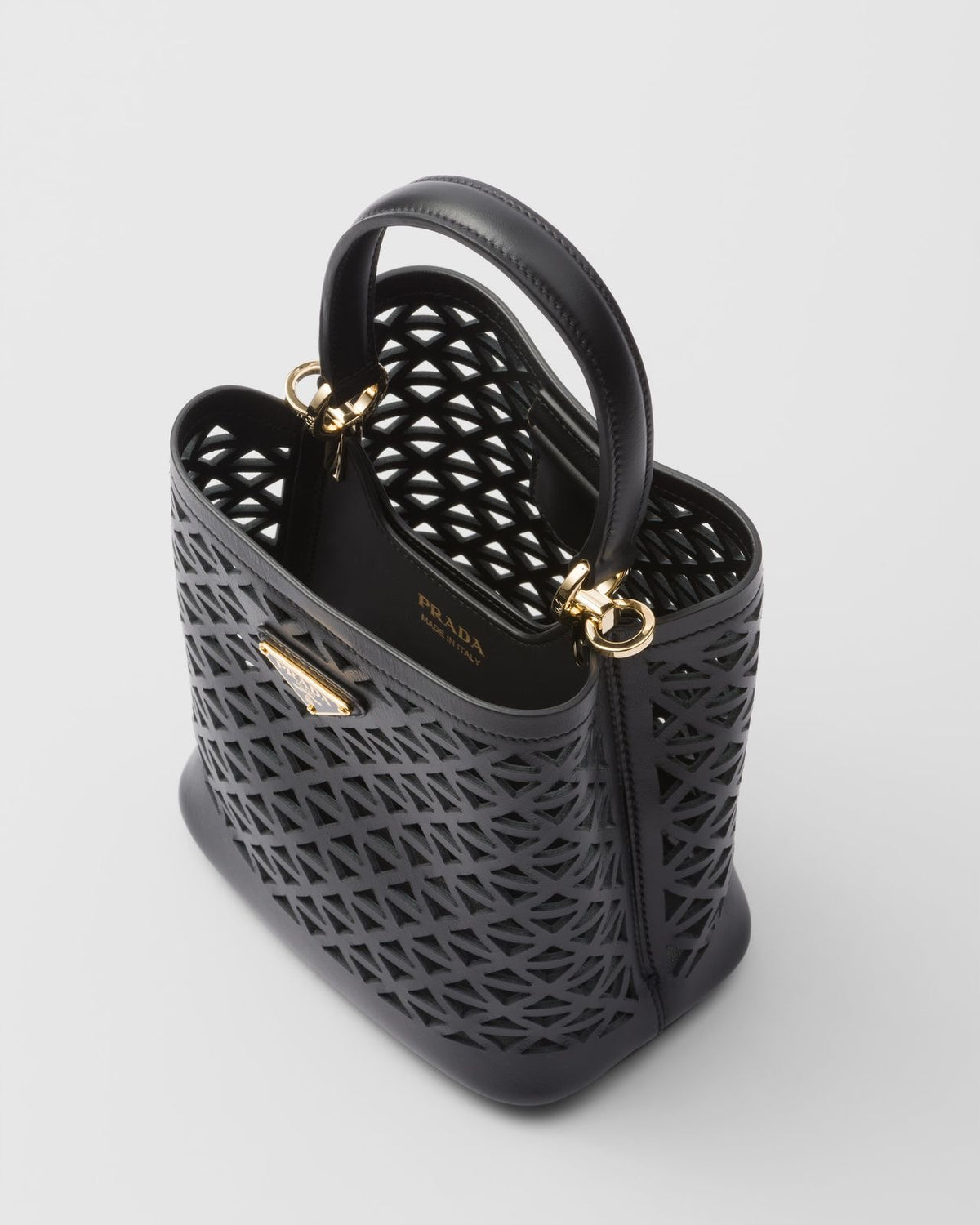 Prada Panier leather mini-bag with cut-out motif