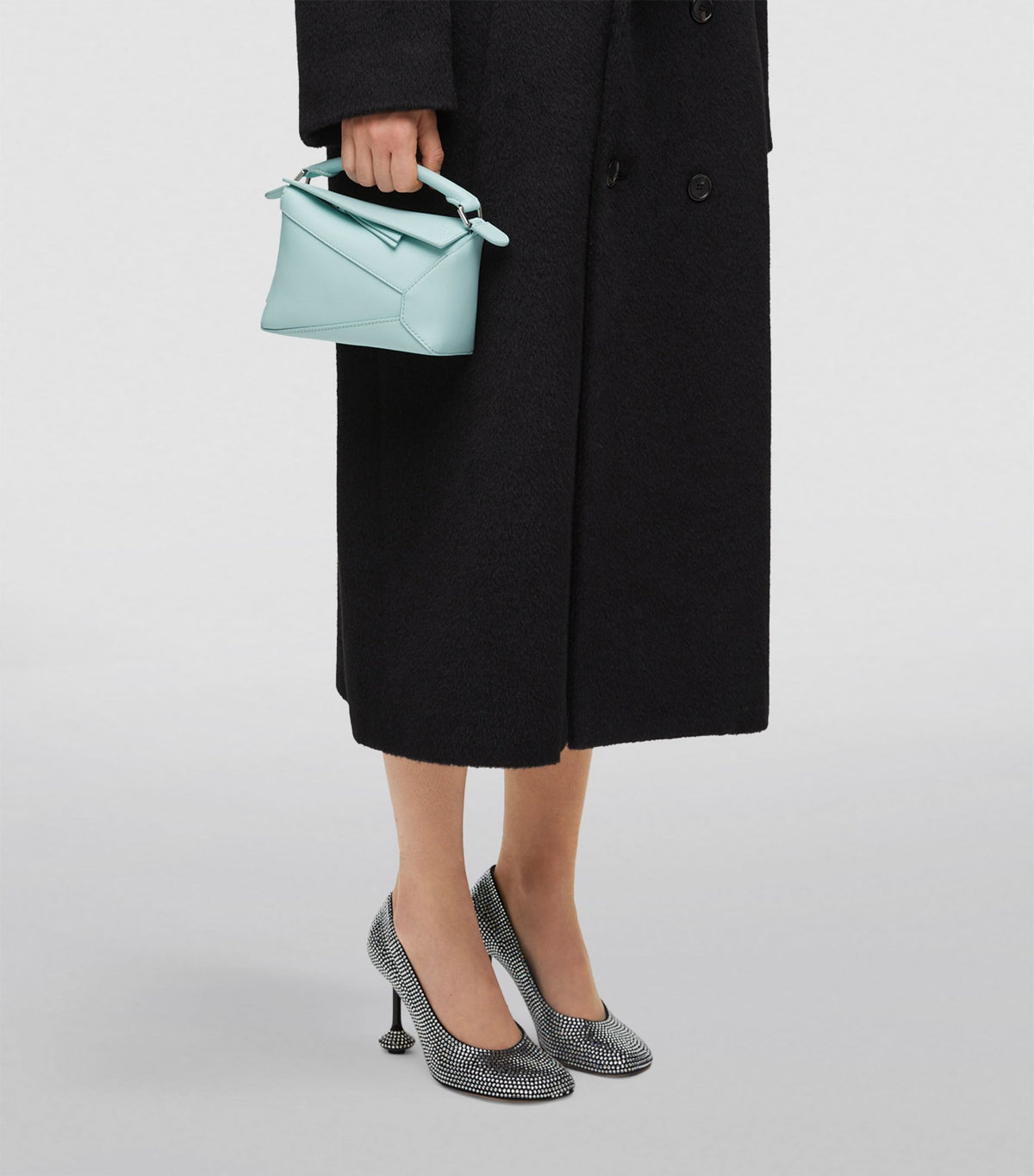 LOEWE
Mini Leather Puzzle Edge Top-Handle Bag